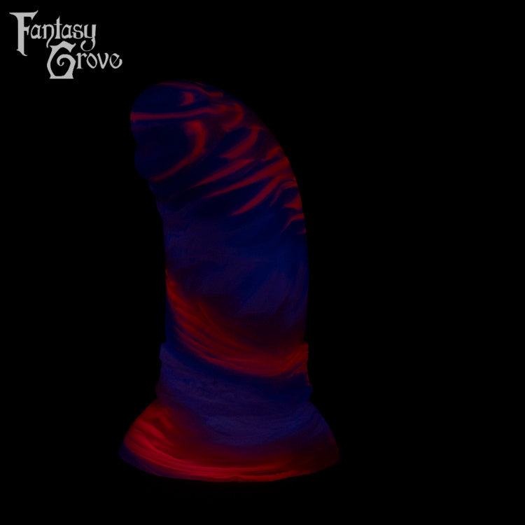 A fantasy sex toy on a black background with the Fantasy Grove logo in the upper left corner