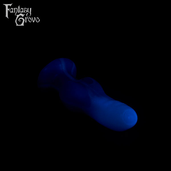 A fantasy sex toy on a black background with the Fantasy Grove logo in the upper left corner