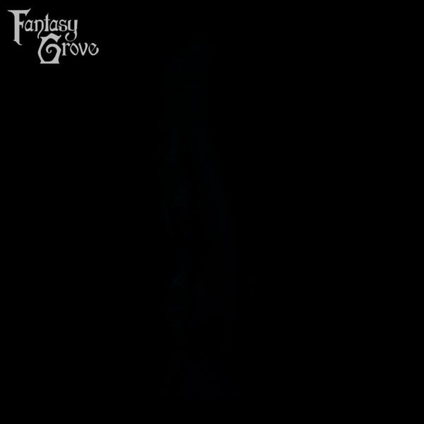 A fantasy sex toy on a black background with the Fantasy Grove logo in the upper left corner 