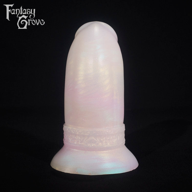 A fantasy sex toy on a black background with the Fantasy Grove logo in the upper left corner