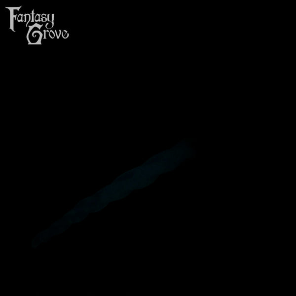 A Fantasy Grove sex toy on a black background with a logo in the upper left corner
