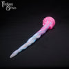 A Fantasy Grove sex toy on a black background with a logo in the upper left corner
