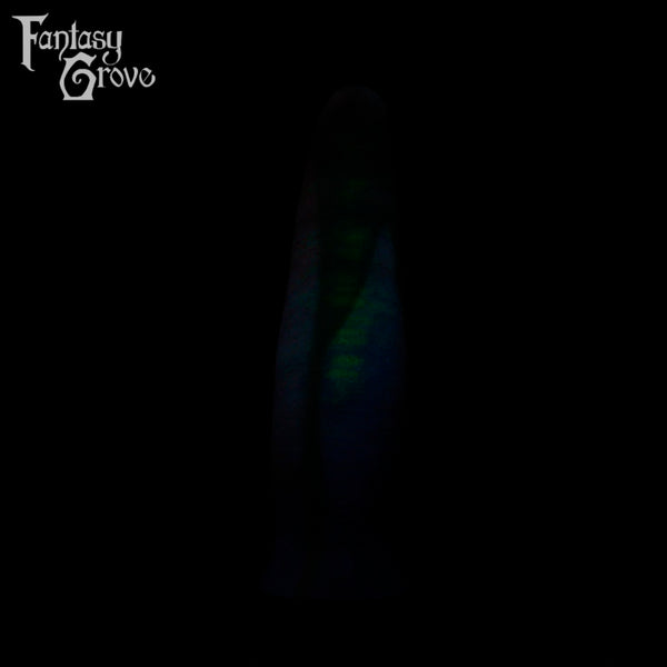 A fantasy sex toy on a black background with the Fantasy Grove logo in the upper left corner 