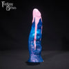 A fantasy sex toy on a black background with the Fantasy Grove logo in the upper left corner 
