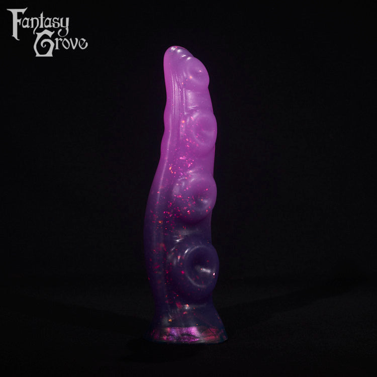 A fantasy sex toy on a black background with the Fantasy Grove logo in the upper left corner