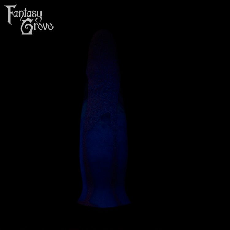 A fantasy sex toy on a black background with the Fantasy Grove logo in the upper left corner 