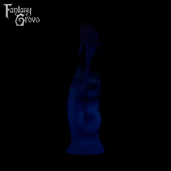 A fantasy sex toy on a black background with the Fantasy Grove logo in the upper left corner 