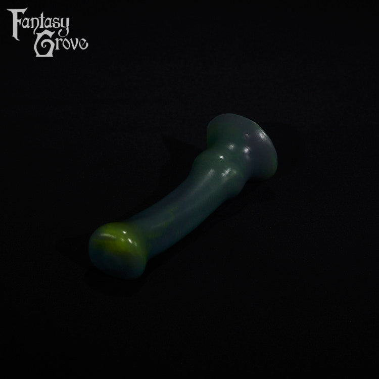 A fantasy sex toy on a black background with the Fantasy Grove logo in the upper left corner