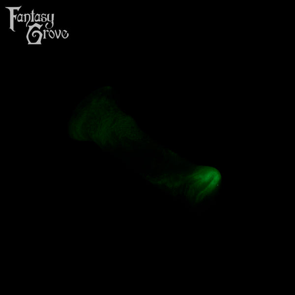 A fantasy sex toy on a black background with the Fantasy Grove logo in the upper left corner