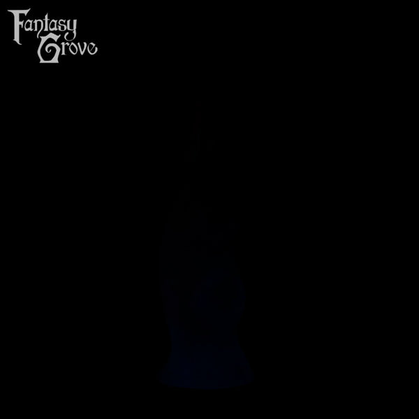 A fantasy sex toy on a black background with the Fantasy Grove logo in the upper left corner 