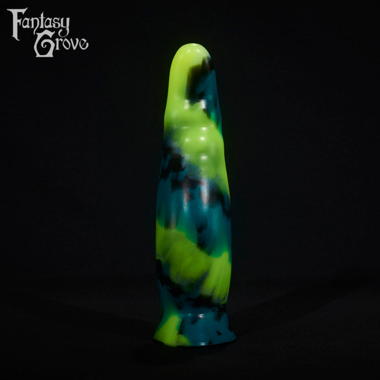 A fantasy sex toy on a black background with the Fantasy Grove logo in the upper left corner