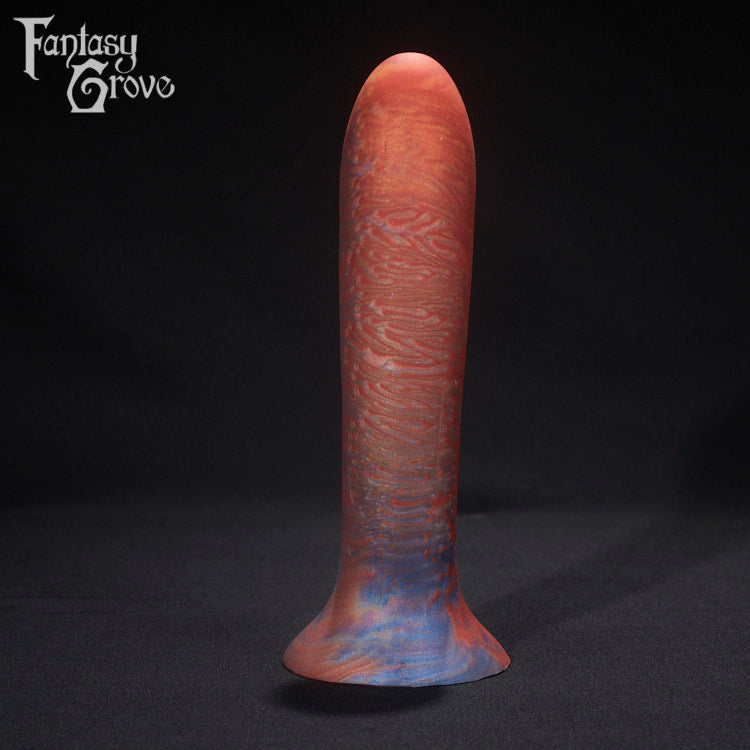 A fantasy sex toy on a black background with the Fantasy Grove logo in the upper left corner 