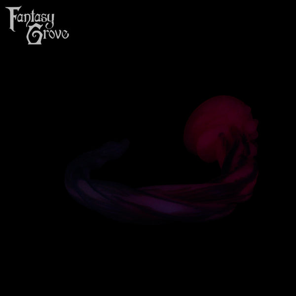 A Fantasy Grove sex toy on a black background with a logo in the upper left corner
