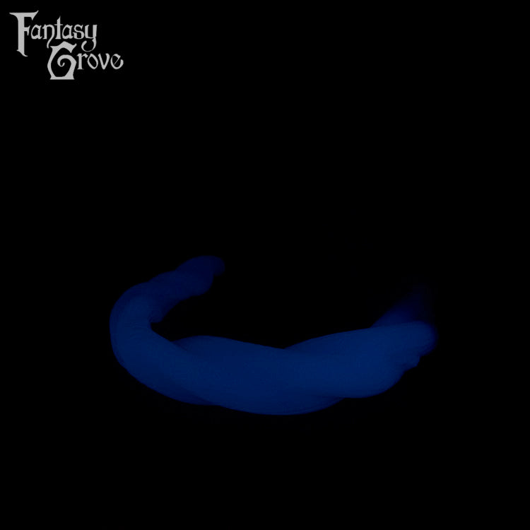 A Fantasy Grove sex toy on a black background with a logo in the upper left corner