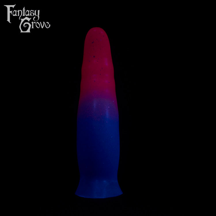 A fantasy sex toy on a black background with the Fantasy Grove logo in the upper left corner