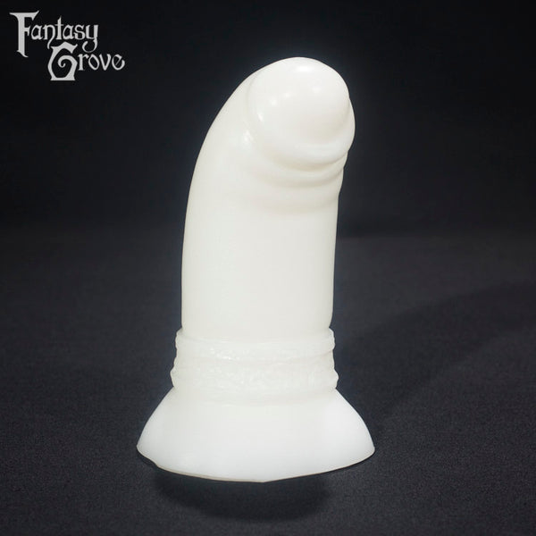 A fantasy sex toy on a black background with the Fantasy Grove logo in the upper left corner 
