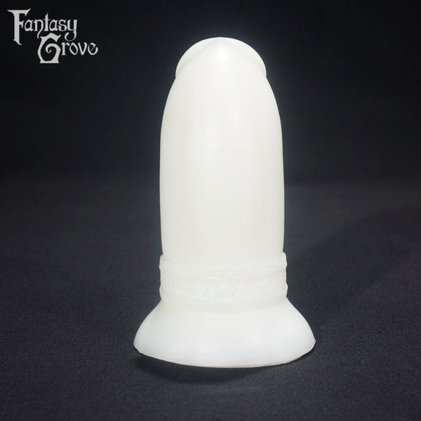 A fantasy sex toy on a black background with the Fantasy Grove logo in the upper left corner 