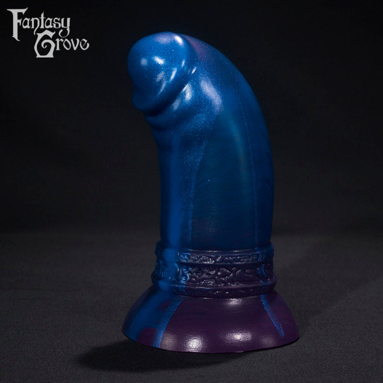 A fantasy sex toy on a black background with the Fantasy Grove logo in the upper left corner 