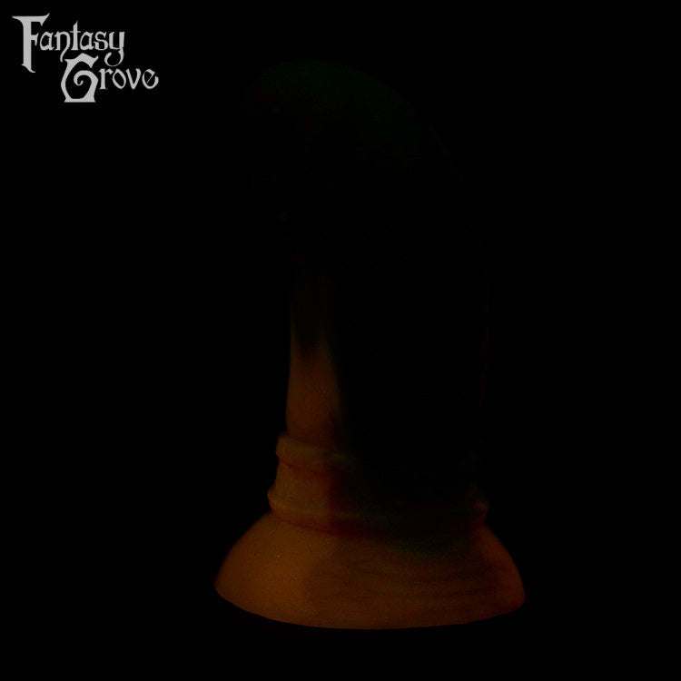 A fantasy sex toy on a black background with the Fantasy Grove logo in the upper left corner 