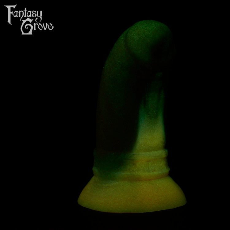 A fantasy sex toy on a black background with the Fantasy Grove logo in the upper left corner 
