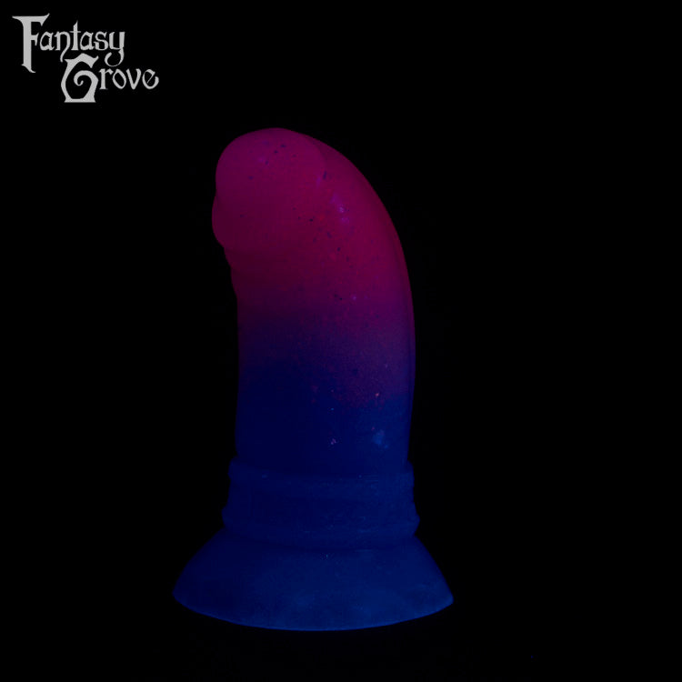 A fantasy sex toy on a black background with the Fantasy Grove logo in the upper left corner