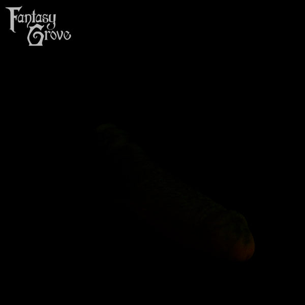A fantasy sex toy on a black background with the Fantasy Grove logo in the upper left corner 
