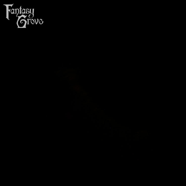 A fantasy sex toy on a black background with the Fantasy Grove logo in the upper left corner 