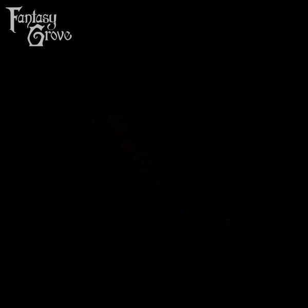 A fantasy sex toy on a black background with the Fantasy Grove logo in the upper left corner 