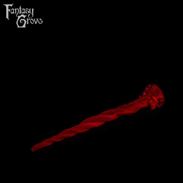 A Fantasy Grove sex toy on a black background with a logo in the upper left corner