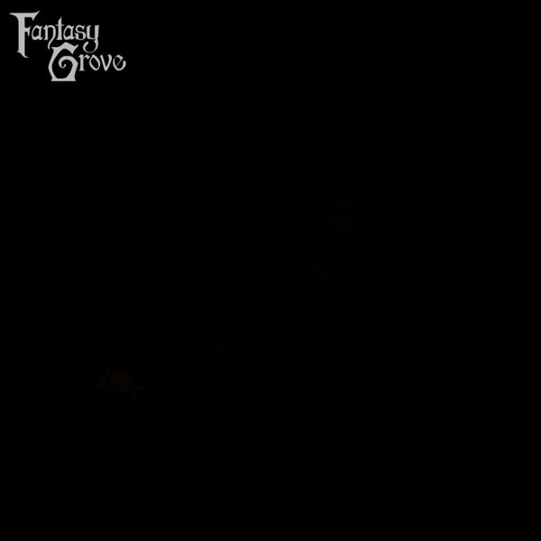 A fantasy sex toy on a black background with the Fantasy Grove logo in the upper left corner 