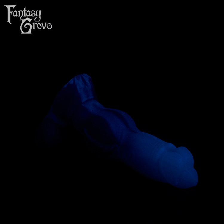 A fantasy sex toy on a black background with the Fantasy Grove logo in the upper left corner
