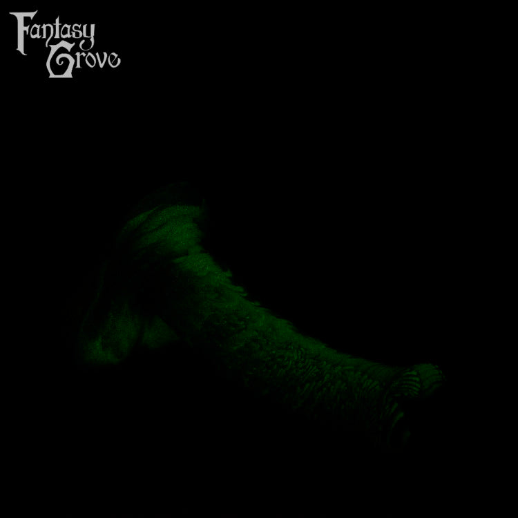 A fantasy sex toy on a black background with the Fantasy Grove logo in the upper left corner 