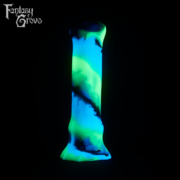 A fantasy sex toy on a black background with the Fantasy Grove logo in the upper left corner
