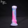 A fantasy sex toy on a black background with the Fantasy Grove logo in the upper left corner 