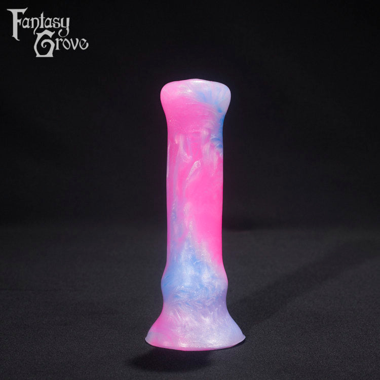 A fantasy sex toy on a black background with the Fantasy Grove logo in the upper left corner 