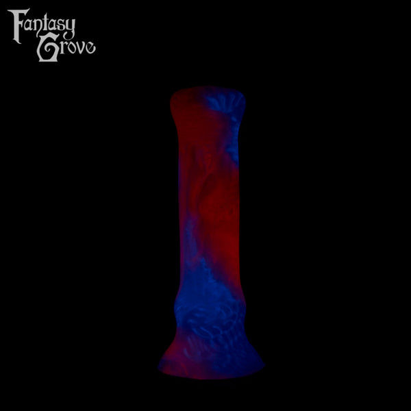 A fantasy sex toy on a black background with the Fantasy Grove logo in the upper left corner 
