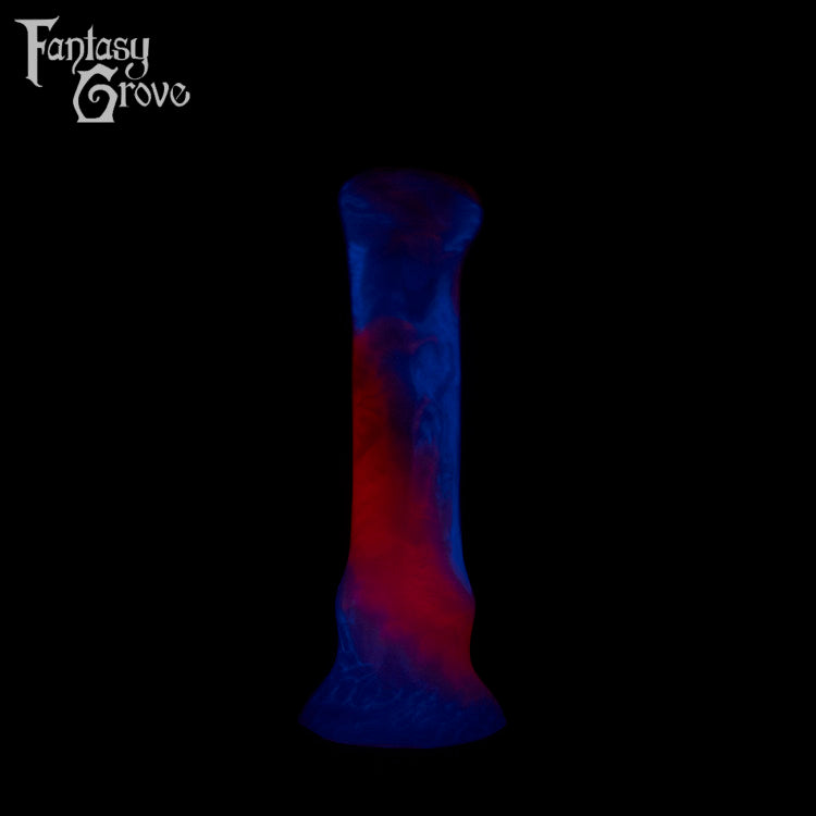 A fantasy sex toy on a black background with the Fantasy Grove logo in the upper left corner 