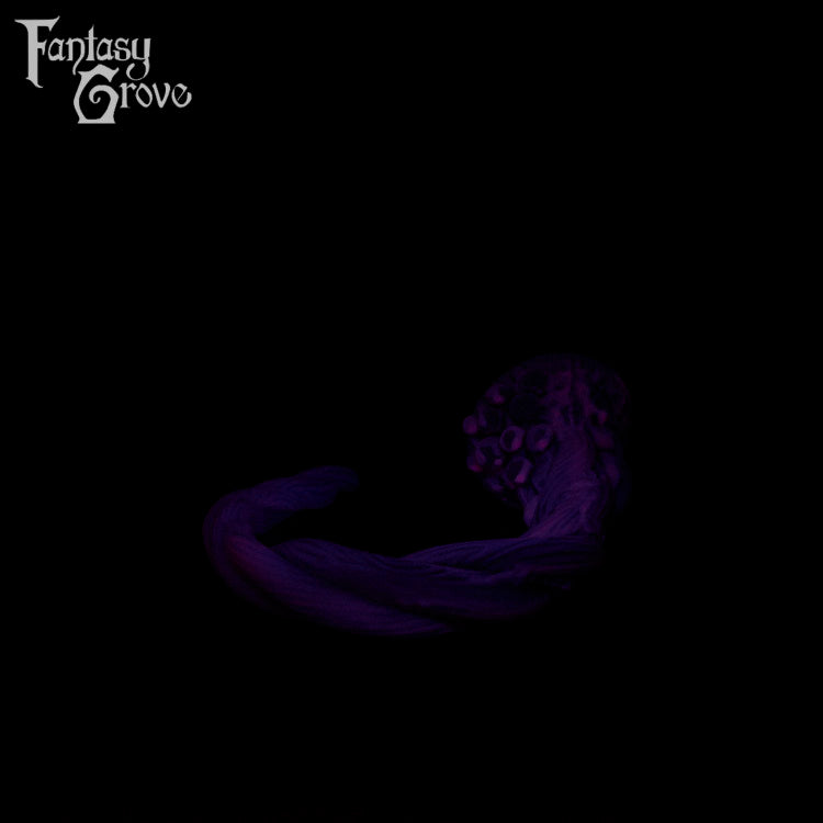 A Fantasy Grove sex toy on a black background with a logo in the upper left corner