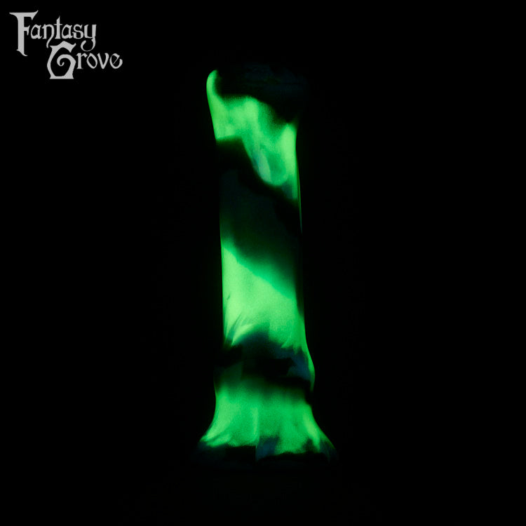 A fantasy sex toy on a black background with the Fantasy Grove logo in the upper left corner