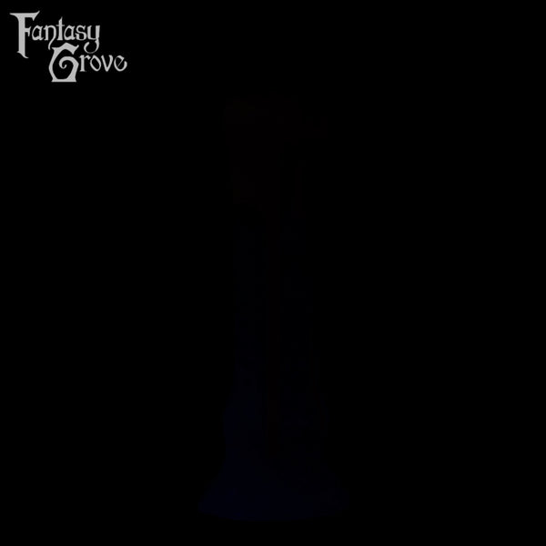 A fantasy sex toy on a black background with the Fantasy Grove logo in the upper left corner 