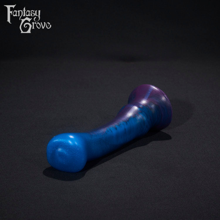 A fantasy sex toy on a black background with the Fantasy Grove logo in the upper left corner 