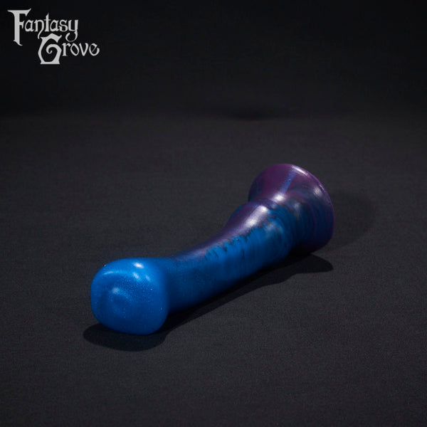 A fantasy sex toy on a black background with the Fantasy Grove logo in the upper left corner 