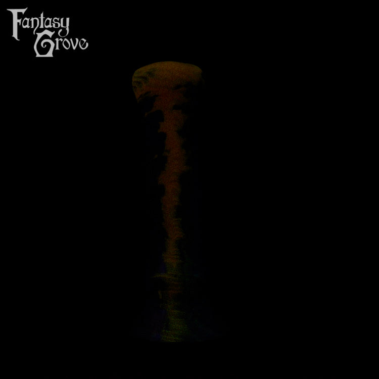 A fantasy sex toy on a black background with the Fantasy Grove logo in the upper left corner 