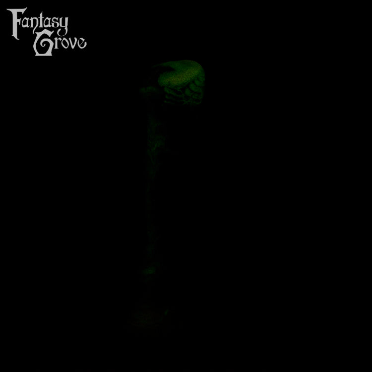 A fantasy sex toy on a black background with the Fantasy Grove logo in the upper left corner 