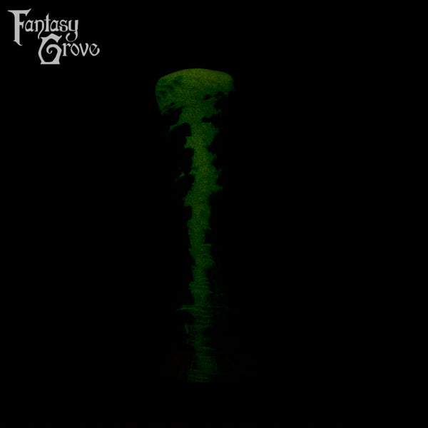 A fantasy sex toy on a black background with the Fantasy Grove logo in the upper left corner 
