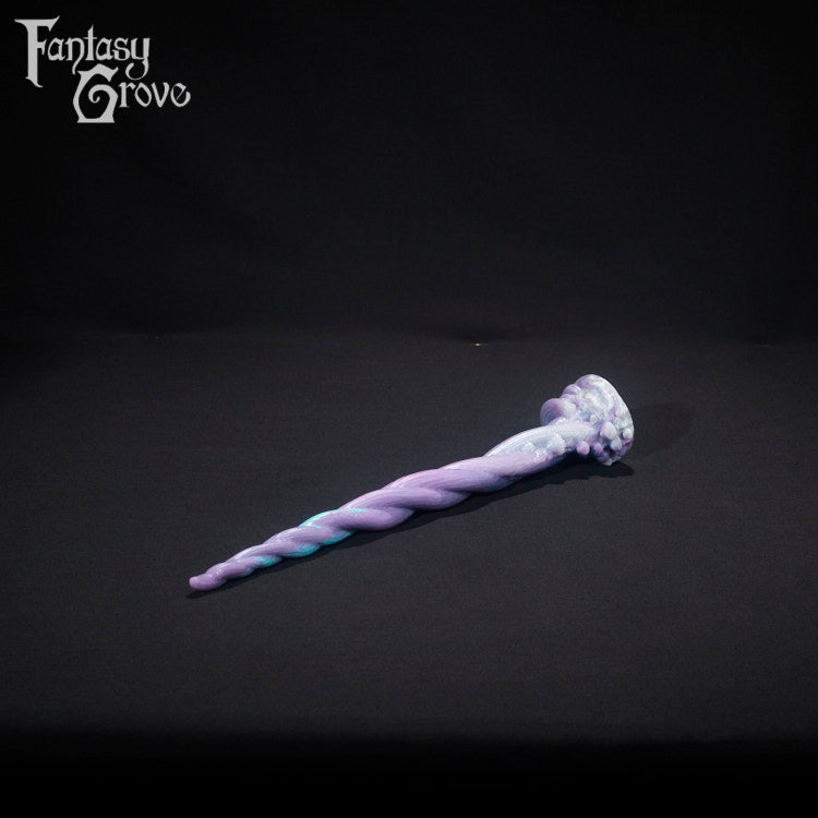 A fantasy sex toy on a black background with the Fantasy Grove logo in the upper left corner 