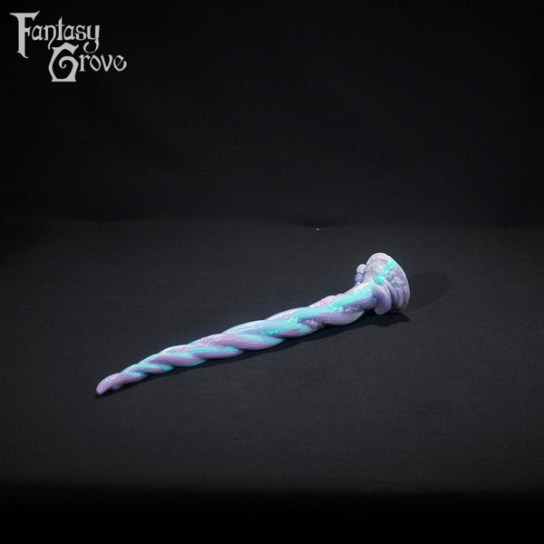 A fantasy sex toy on a black background with the Fantasy Grove logo in the upper left corner 