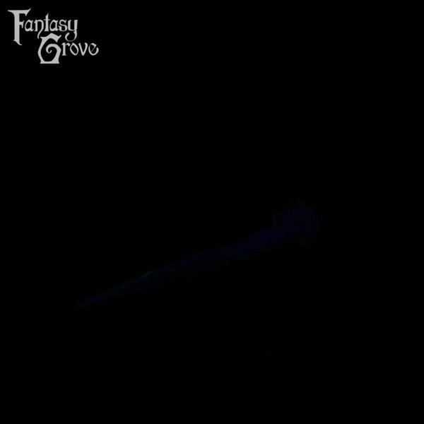 A fantasy sex toy on a black background with the Fantasy Grove logo in the upper left corner 