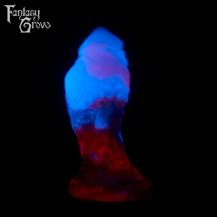 A fantasy sex toy on a black background with the Fantasy Grove logo in the upper left corner 
